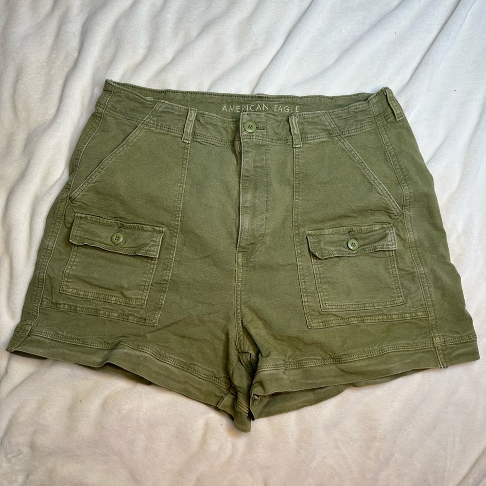American Eagle Army Green Jean Shorts